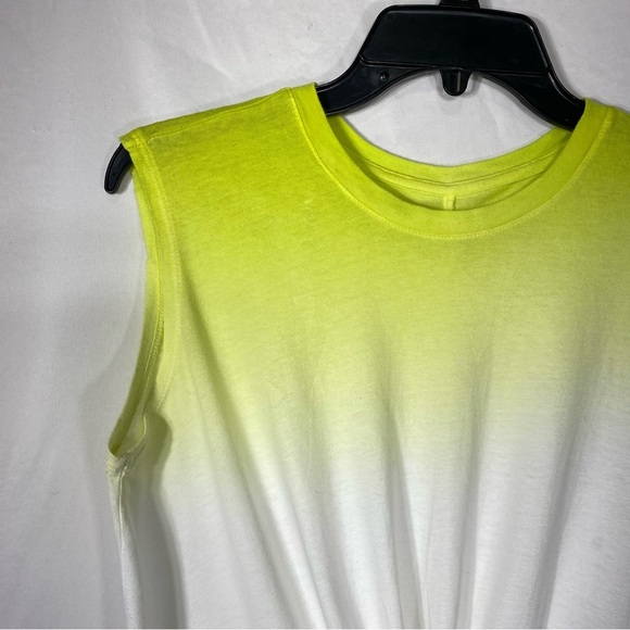 Z by Zella Big Girls Green Blaze Twist Front Ombré Tank Top - Picture 2 of 7